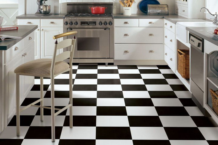 black and white lvt flooring