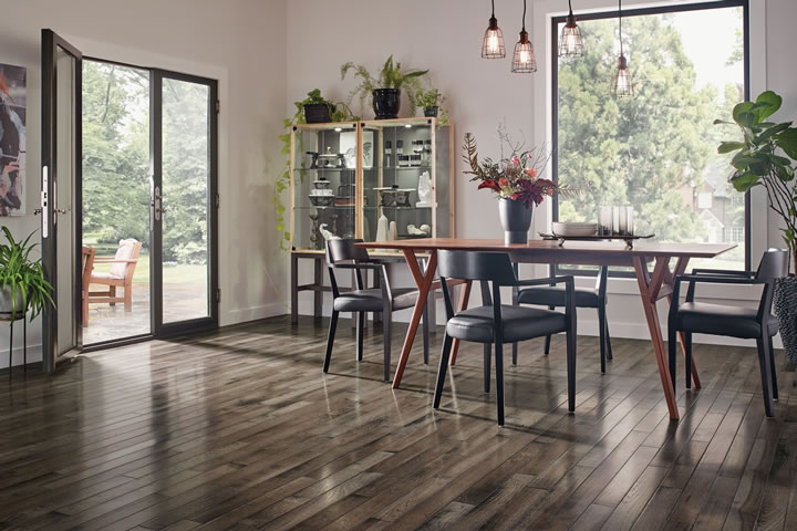 textured wood look vinyl flooring for the dining room