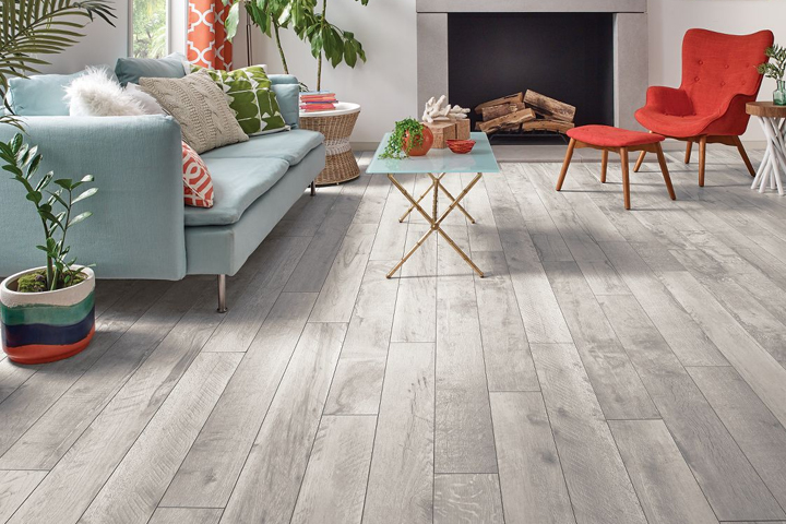 Rigid Core Flooring - Vantage Collection A6930, A6931, A6932 in a kitchen dining room