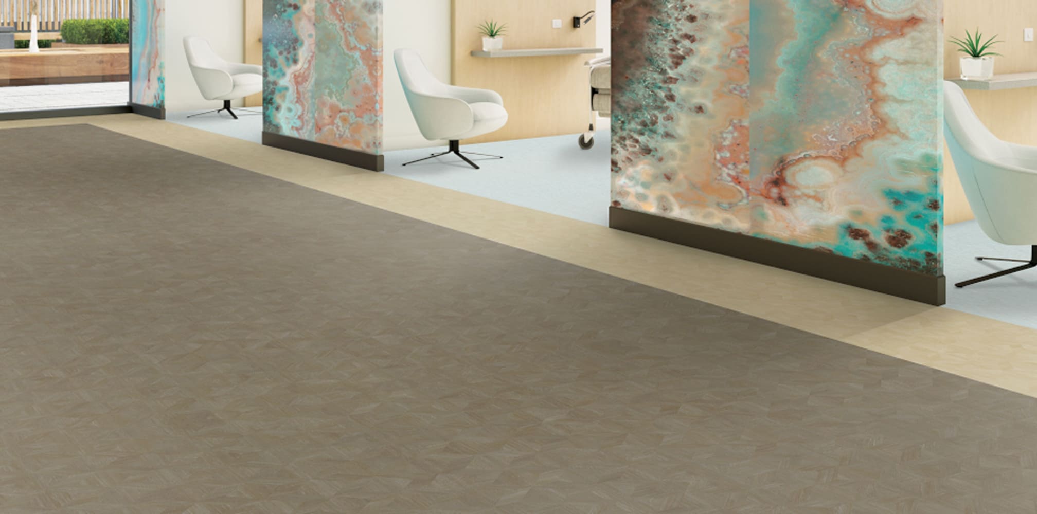 Luxurious hotel lobby with TimberTones flooring