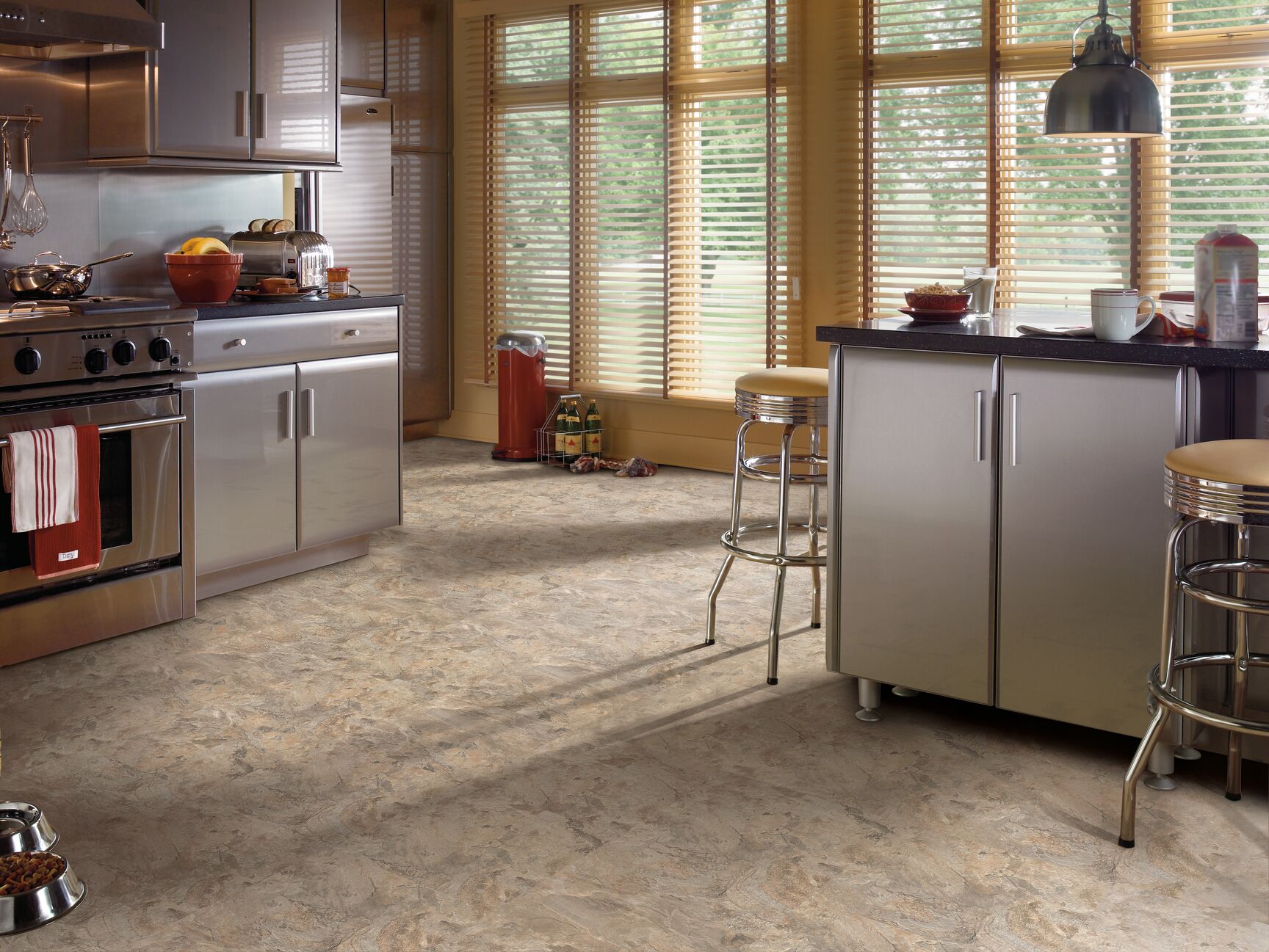 Alterna engineered stone tile installed in a home