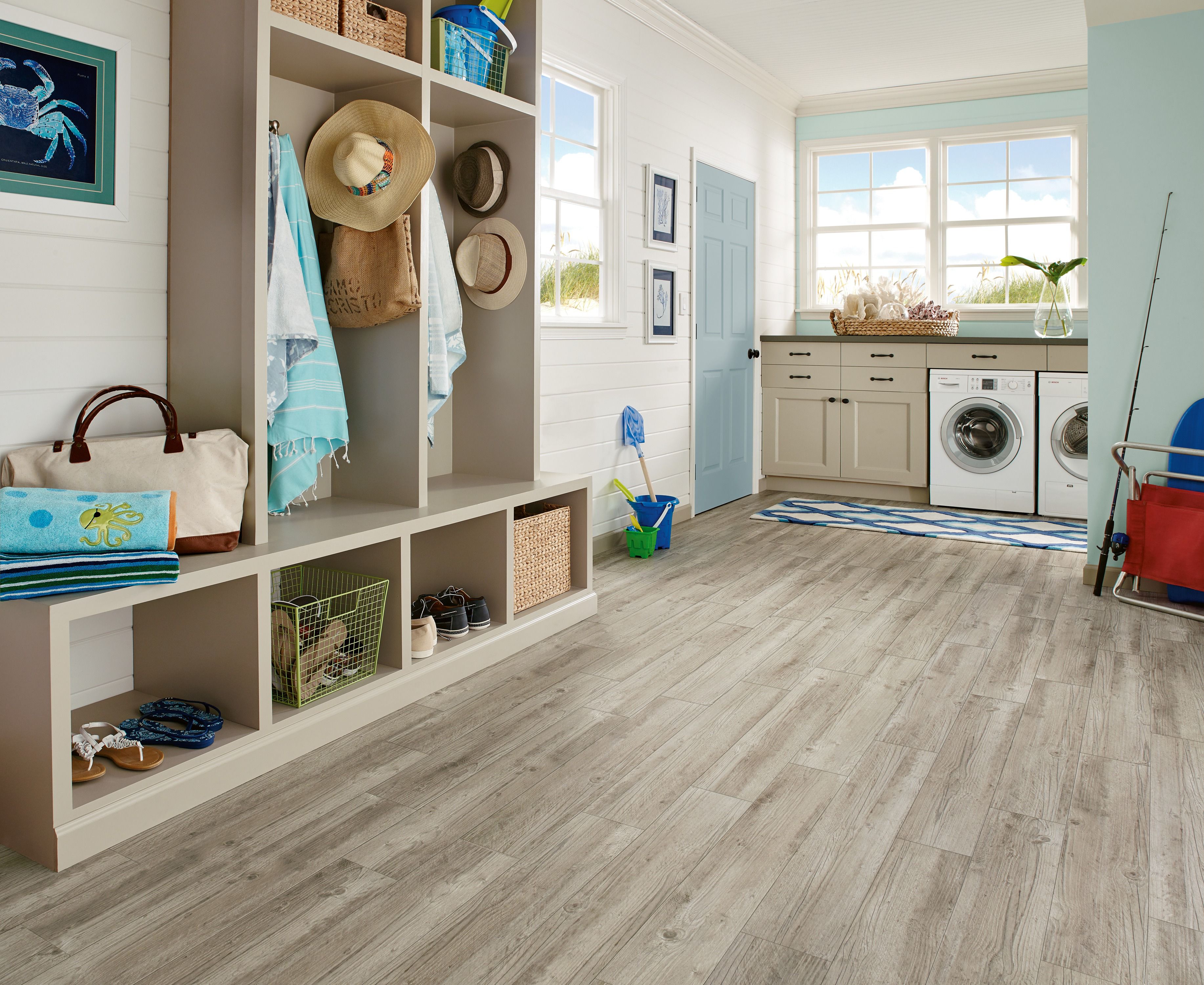American Charm Weathered Gray Luxury Vinyl Tile U5010